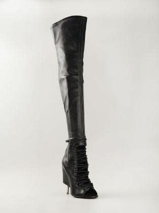 givenchy lace up thigh high boots|givenchy boots women.